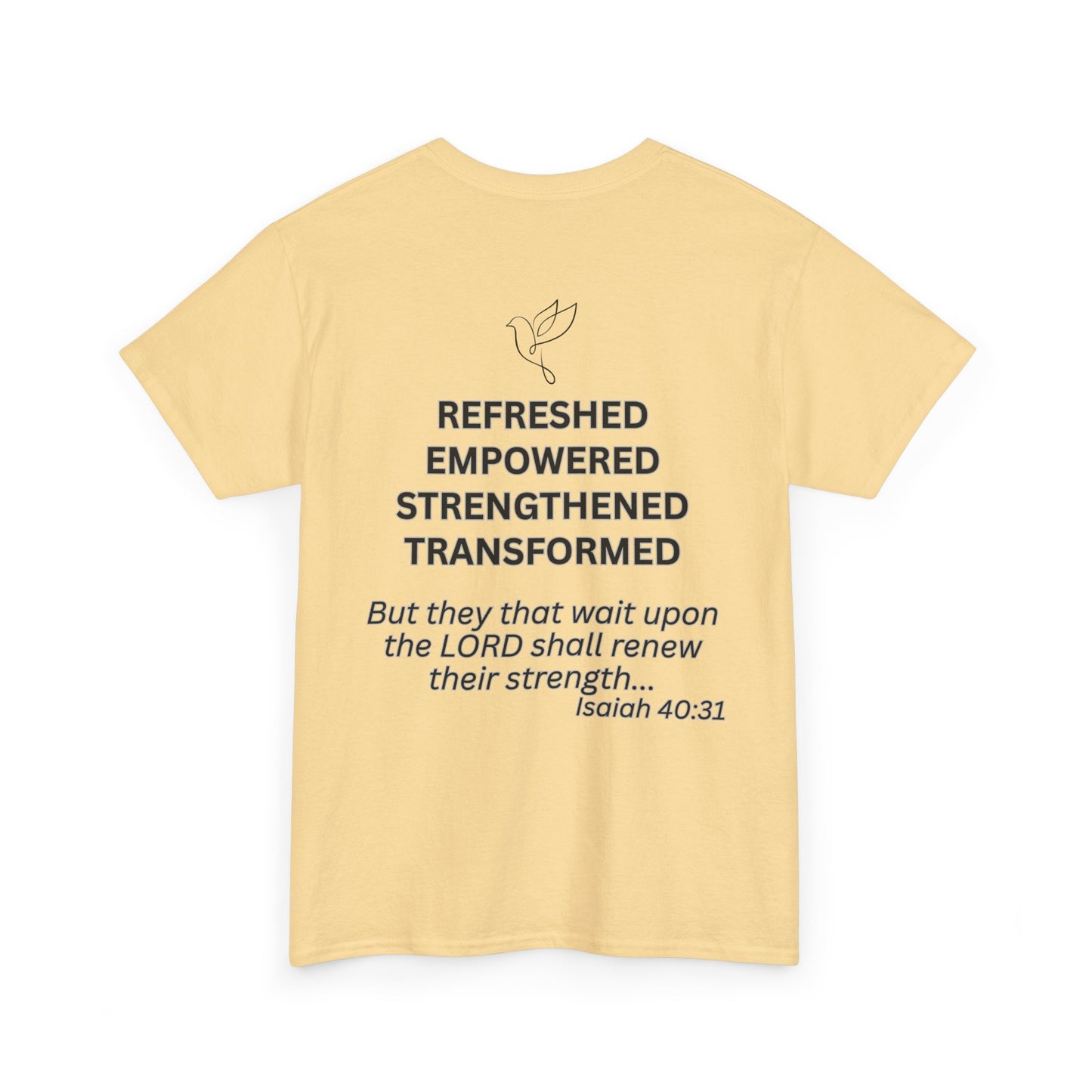 Rest & Renew T-Shirt | Christian Inspirational Apparel, Faith-Based Gift, Relaxed Cotton Tee, Motivational Graphic Tee, [...]