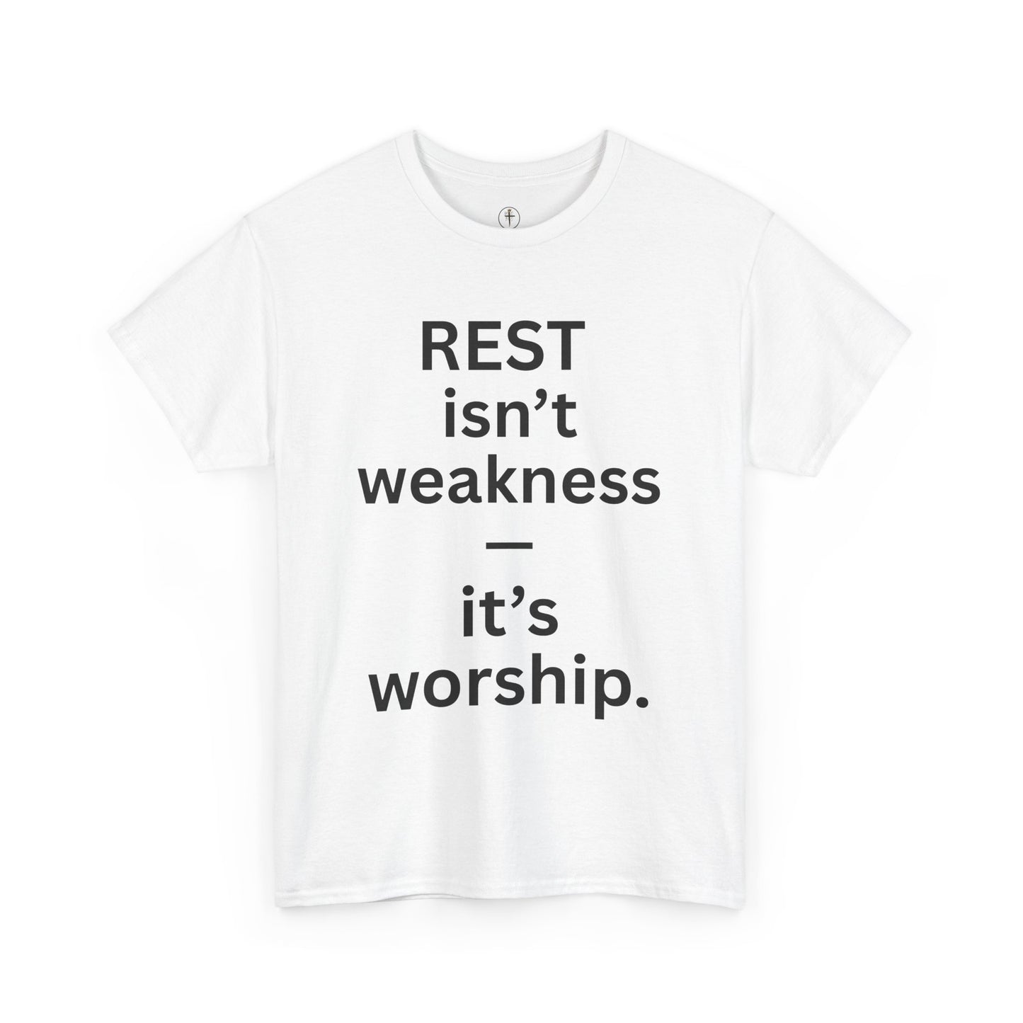 Rest Is Worship Unisex Heavy Cotton Tee, Inspirational T-Shirt, Faith-Based Apparel, Christian Gift, Casual Wear, Scripture Shirt