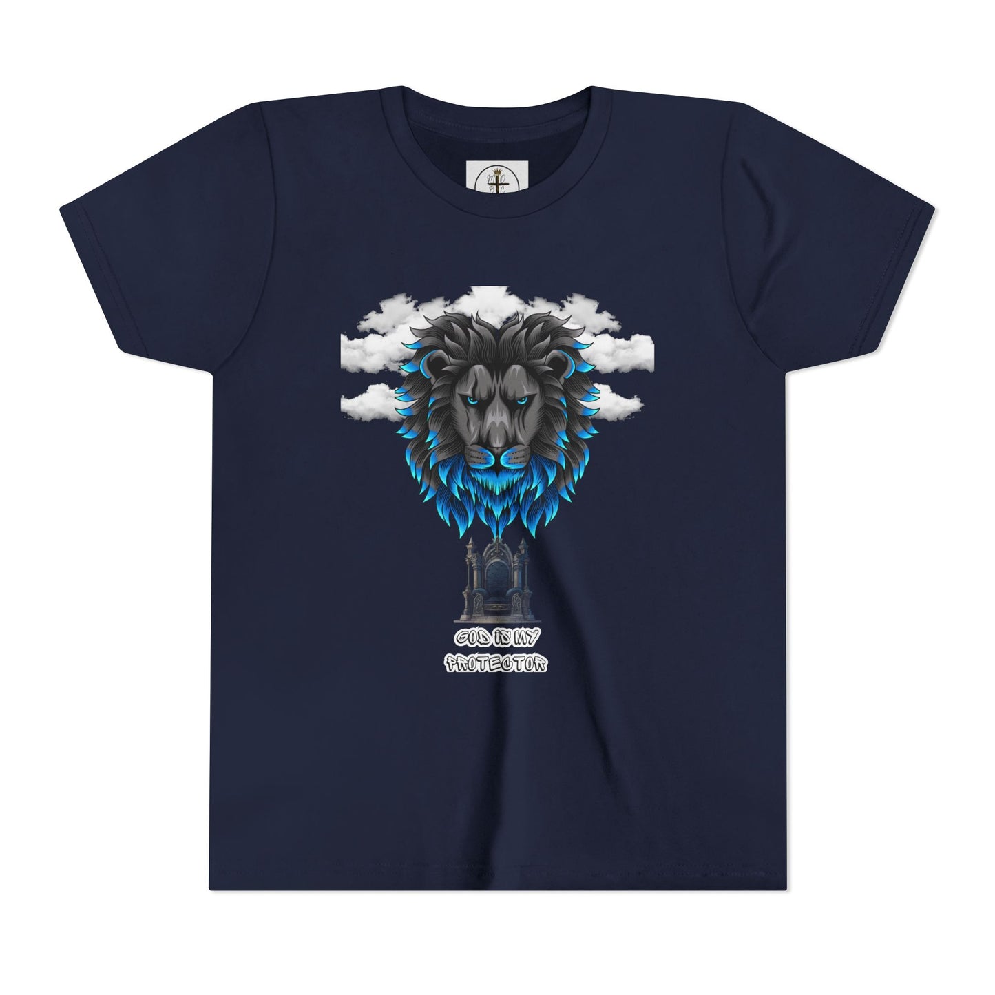 Youth Inspirational Lion Tee - Faith & Strength Design