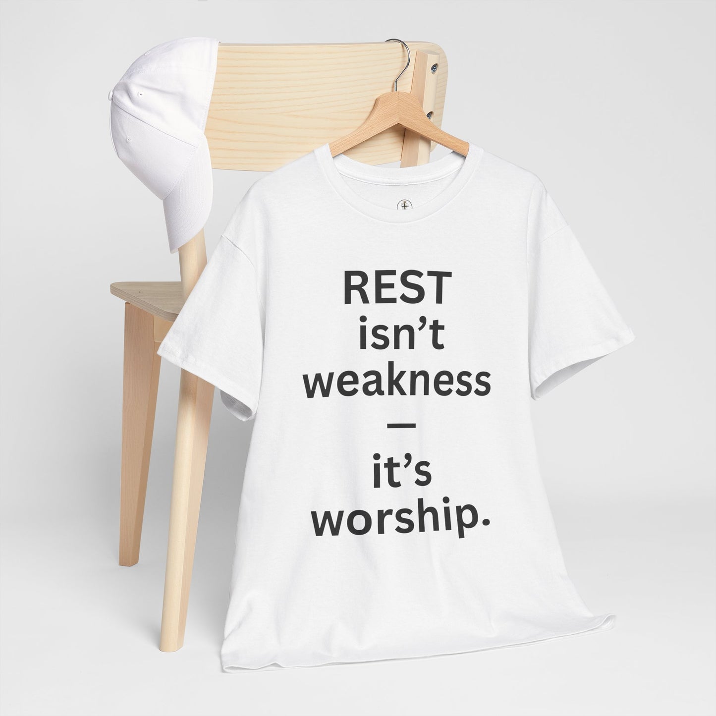 Rest Is Worship Unisex Heavy Cotton Tee, Inspirational T-Shirt, Faith-Based Apparel, Christian Gift, Casual Wear, Scripture Shirt