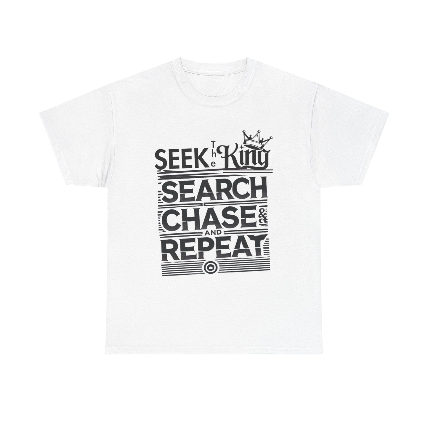 Unisex Heavy Cotton Tee - 'Seek the King' Graphic Tee for Ambitious Souls