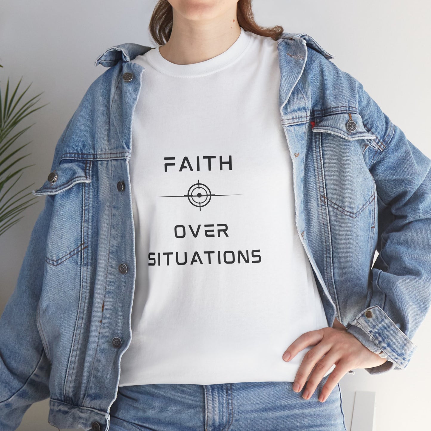 Faith Over Situations Unisex Heavy Cotton Tee