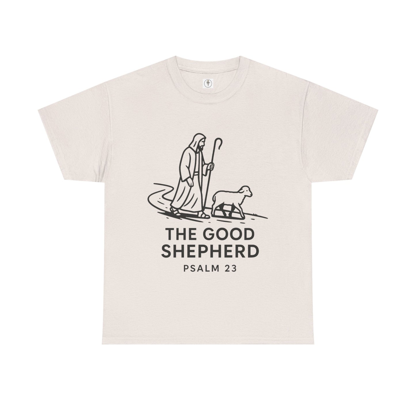 The Good Shepherd Unisex Heavy Cotton Tee - Psalm 23 Christian Graphic T-Shirt