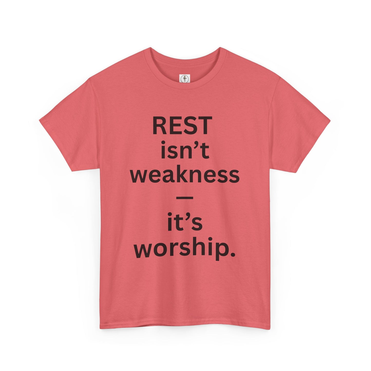 Rest Is Worship Unisex Heavy Cotton Tee, Inspirational T-Shirt, Faith-Based Apparel, Christian Gift, Casual Wear, Scripture Shirt