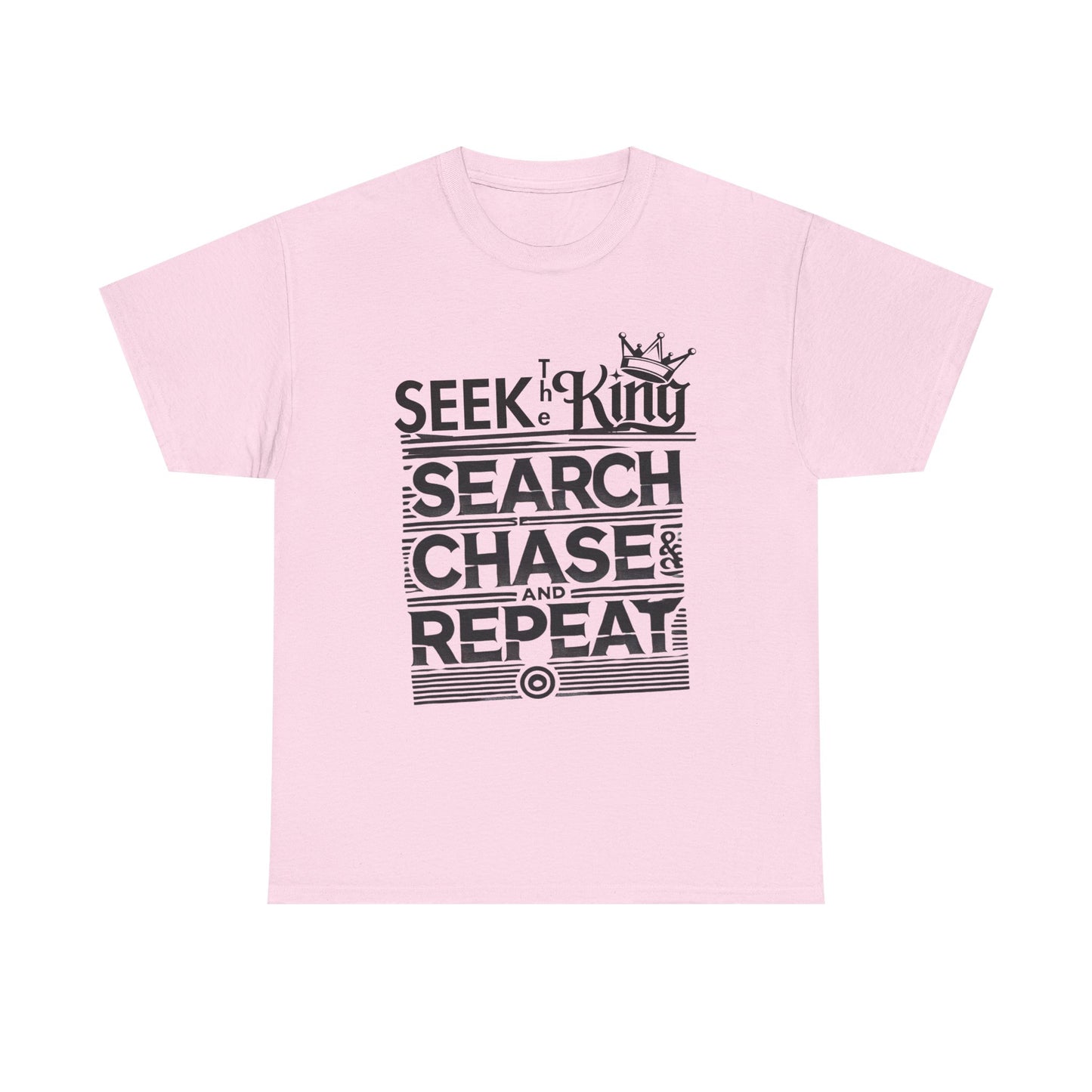 Unisex Heavy Cotton Tee - 'Seek the King' Graphic Tee for Ambitious Souls