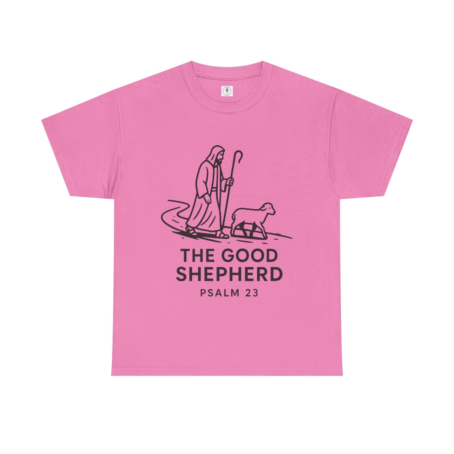 The Good Shepherd Unisex Heavy Cotton Tee - Psalm 23 Christian Graphic T-Shirt