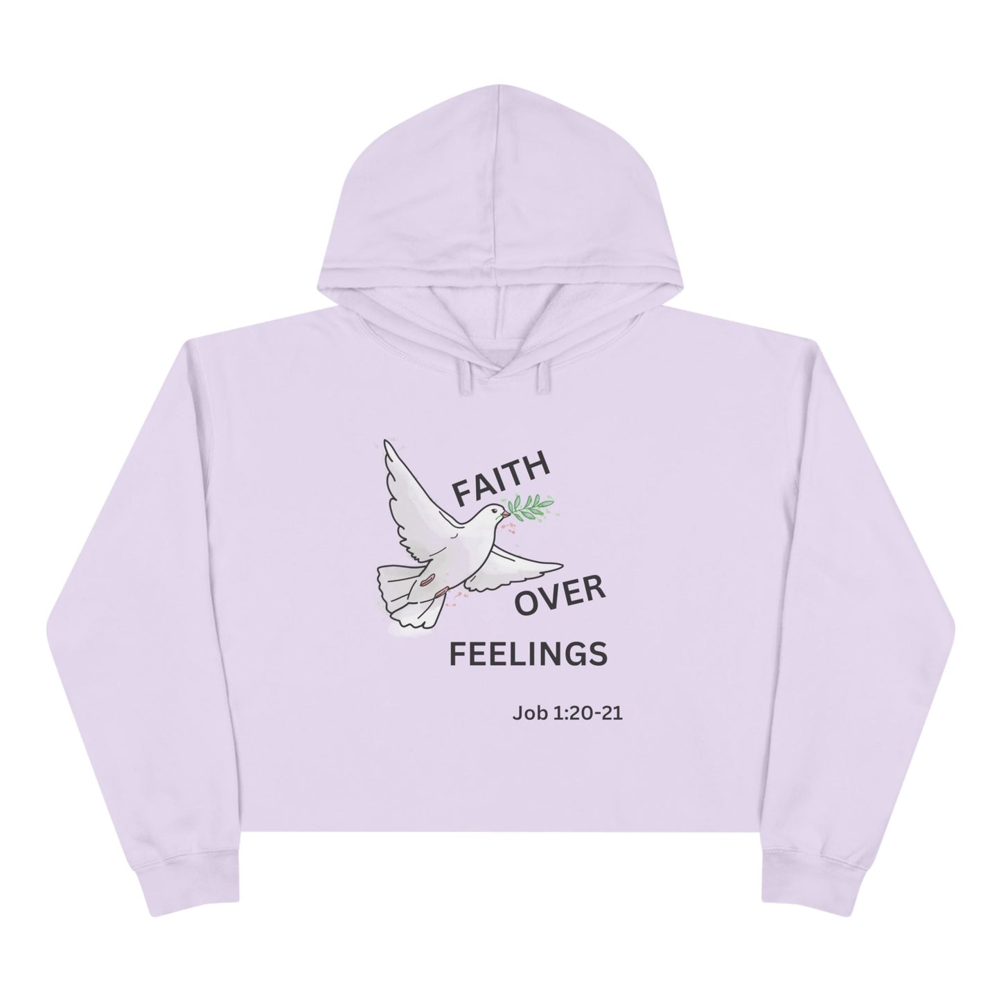 Faith Over Feelings Crop Hoodie - Inspirational Apparel for Everyday Comfort