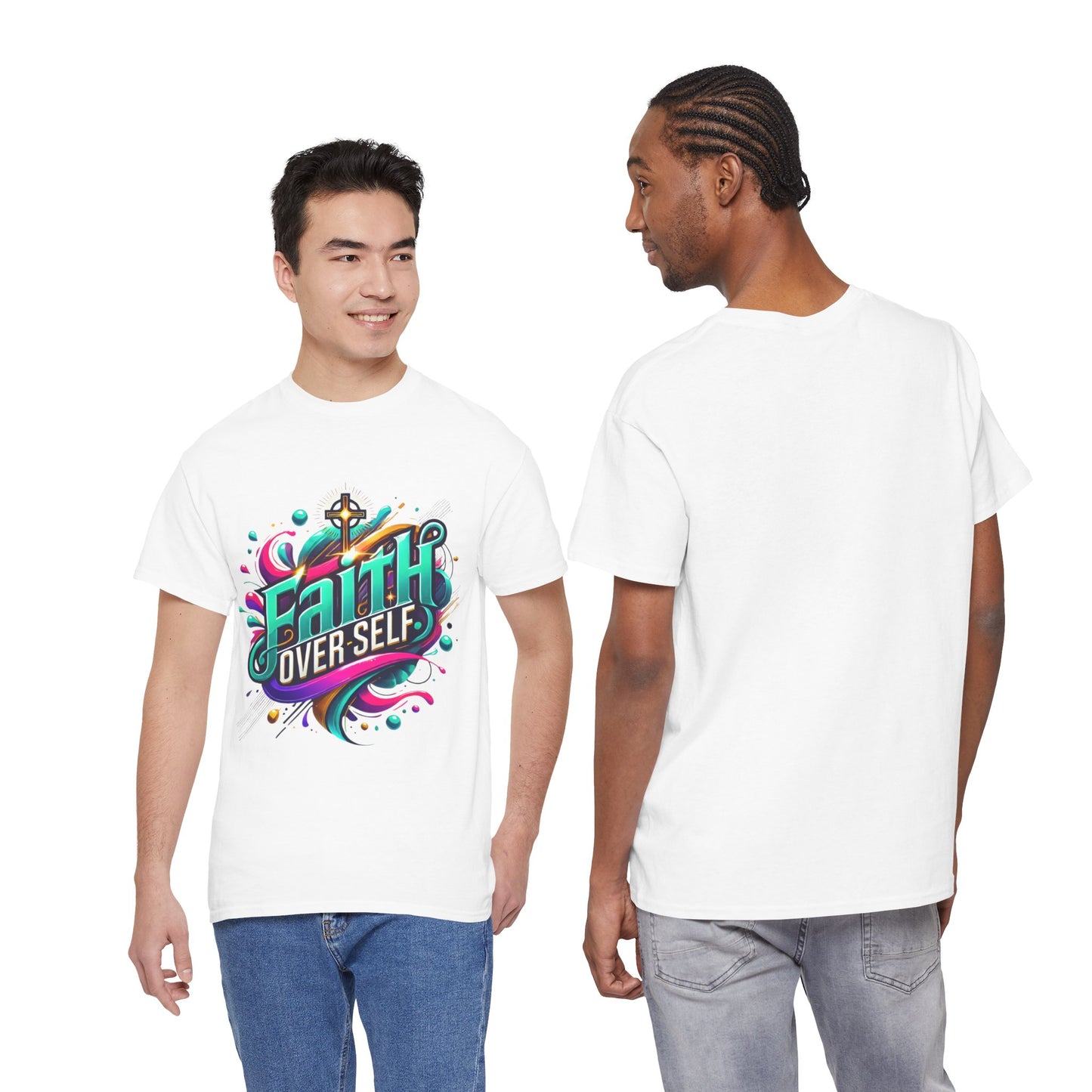 Faith Over Self T-Shirt — Inspirational Christian Tee