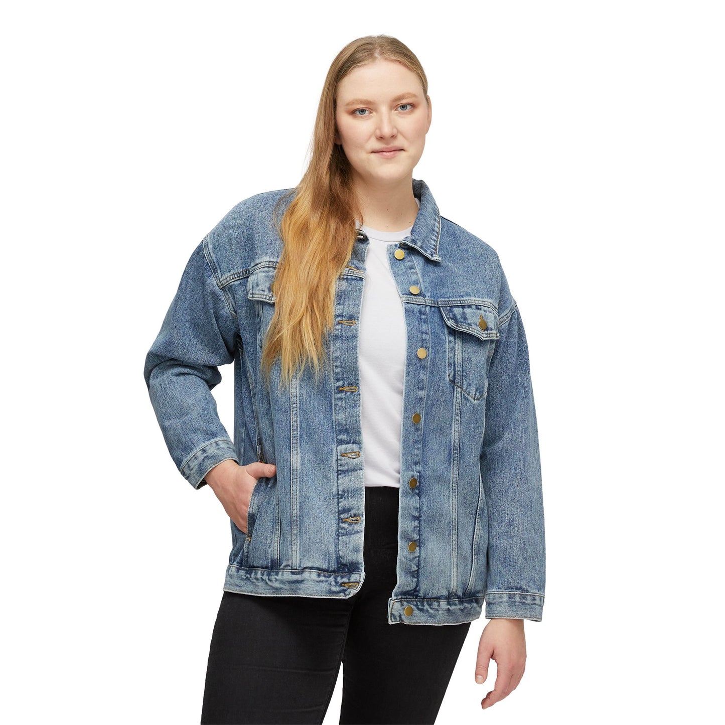 Faith Over Feelings Denim Jacket