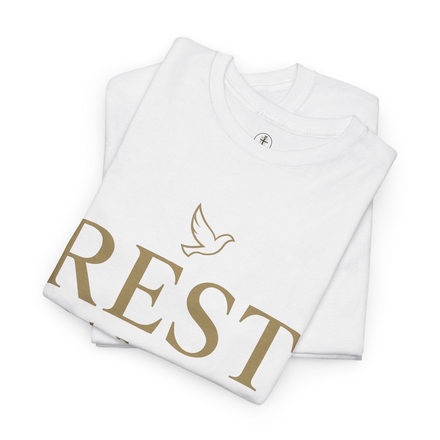 Rest Inspirational Unisex Heavy Cotton Tee, Motivational T-Shirt, Faith-Based Apparel, Christian Gift, Casual Wear, Summer Style