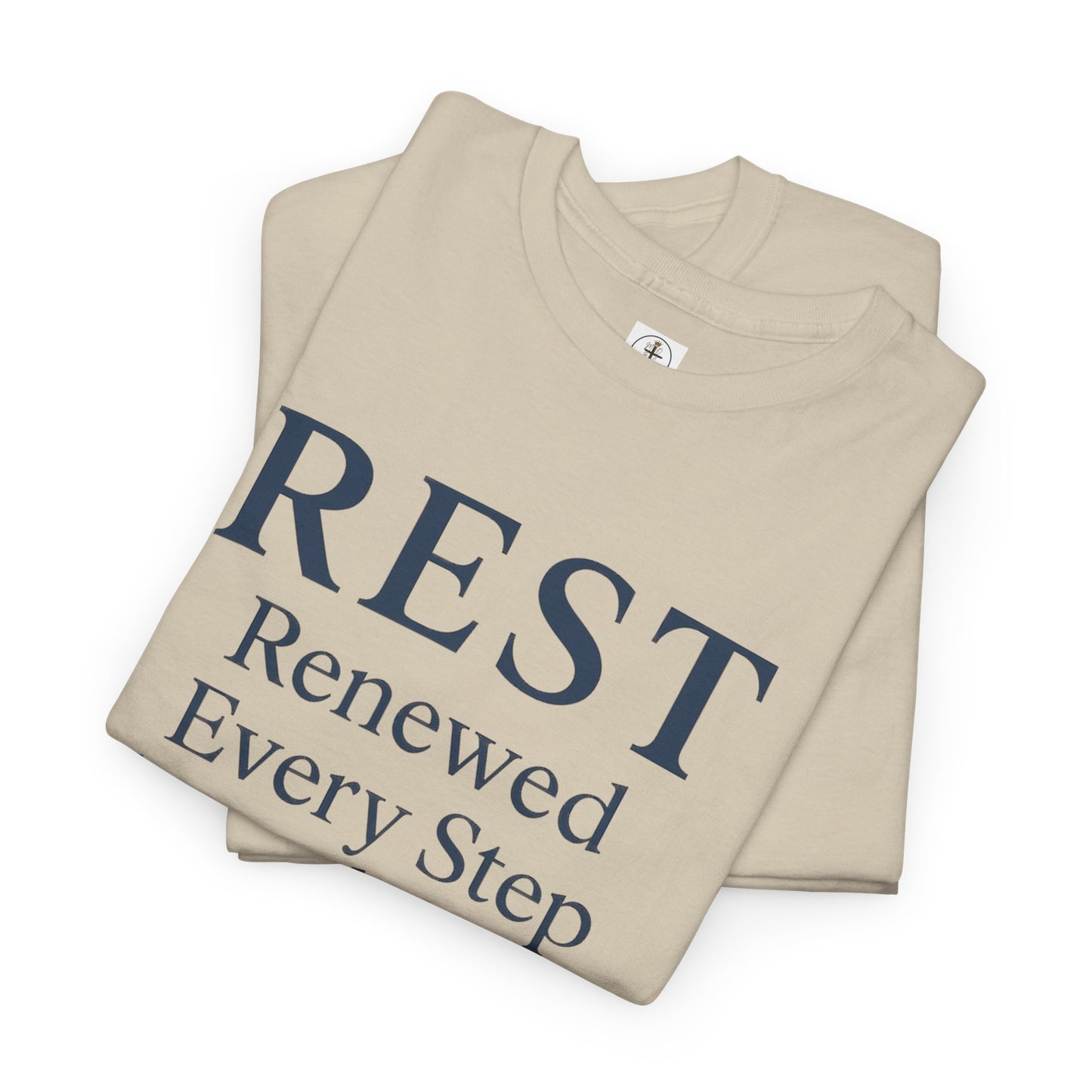 Faith-Based Comfort Tee - REST Renewed Every Step through Truth, Inspirational Gift, Relaxation Shirt, Casual Wear, Spiritual Apparel