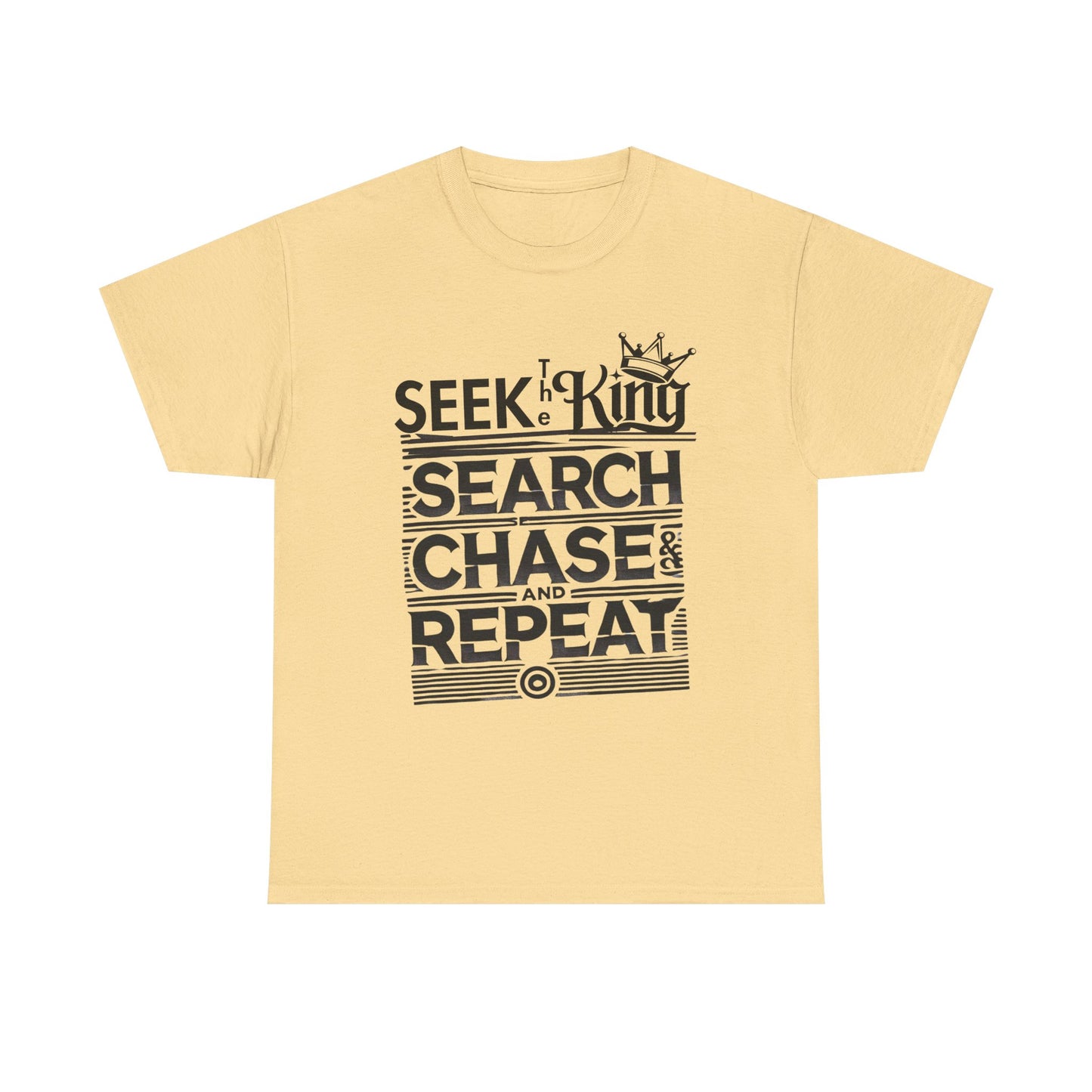 Unisex Heavy Cotton Tee - 'Seek the King' Graphic Tee for Ambitious Souls