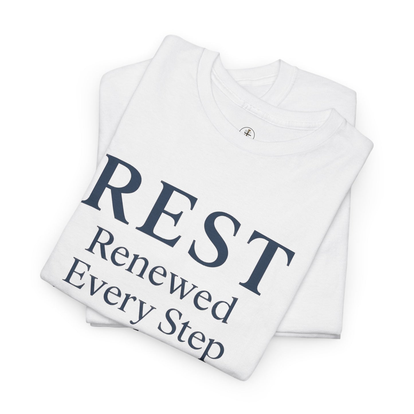 Faith-Based Comfort Tee - REST Renewed Every Step through Truth, Inspirational Gift, Relaxation Shirt, Casual Wear, Spiritual Apparel