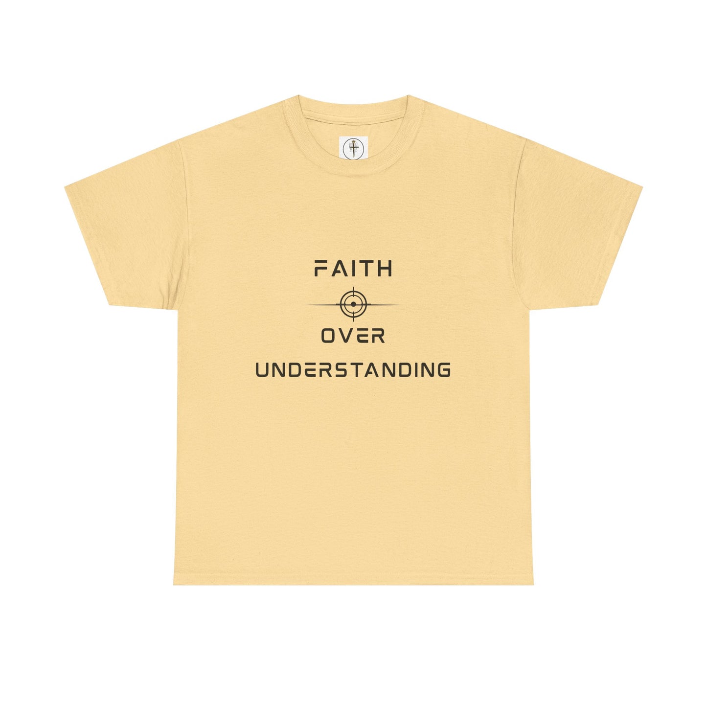 Faith Over Understanding Unisex Heavy Cotton Tee – Inspirational Christian T-Shirt