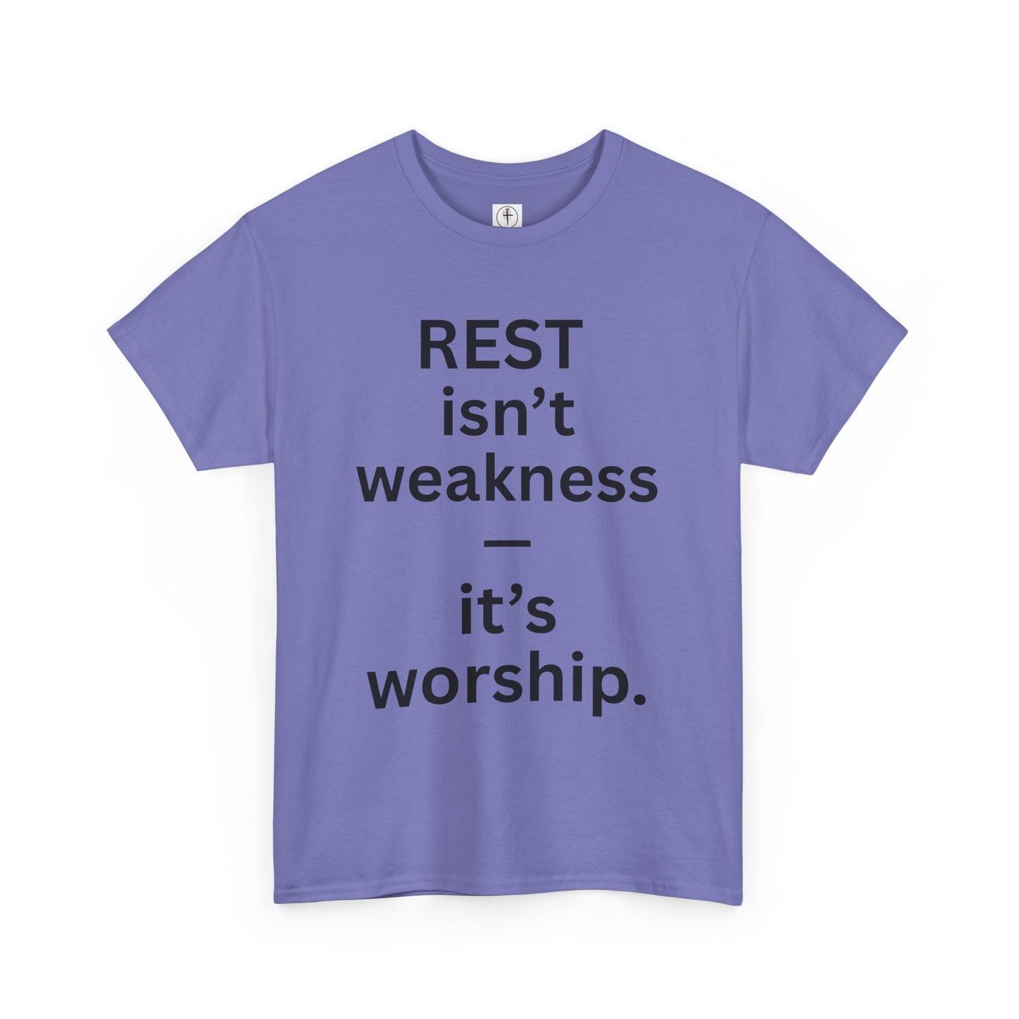 Rest Is Worship Unisex Heavy Cotton Tee, Inspirational T-Shirt, Faith-Based Apparel, Christian Gift, Casual Wear, Scripture Shirt