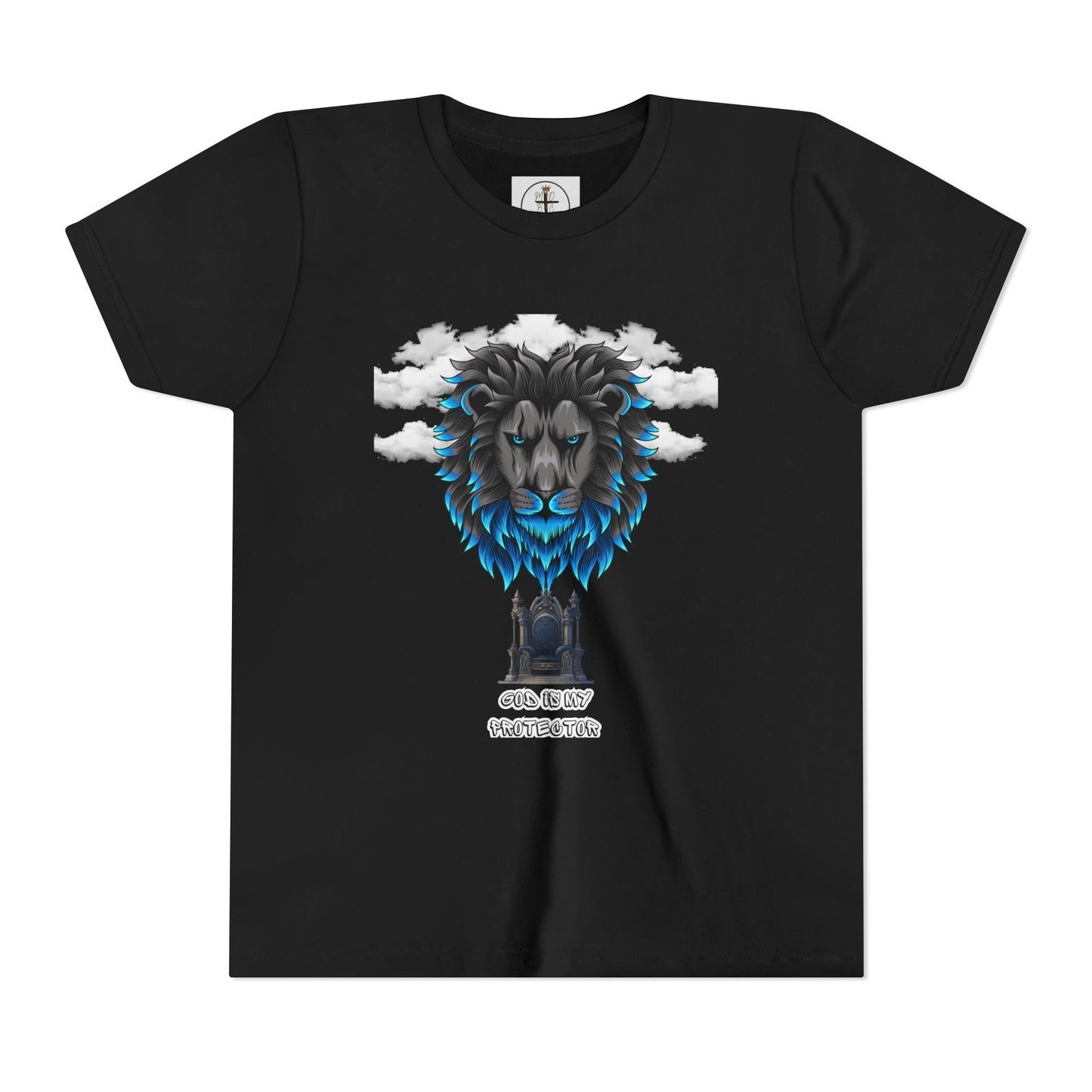 Youth Inspirational Lion Tee - Faith & Strength Design