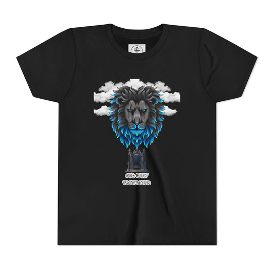 Youth Inspirational Lion Tee - Faith & Strength Design