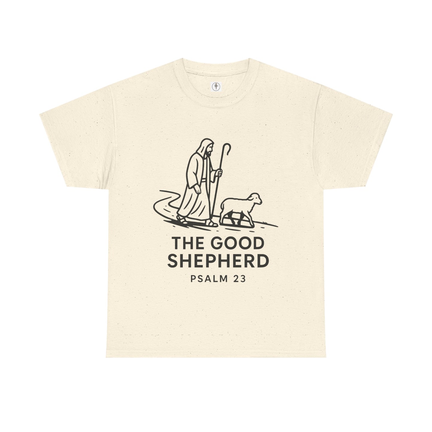 The Good Shepherd Unisex Heavy Cotton Tee - Psalm 23 Christian Graphic T-Shirt
