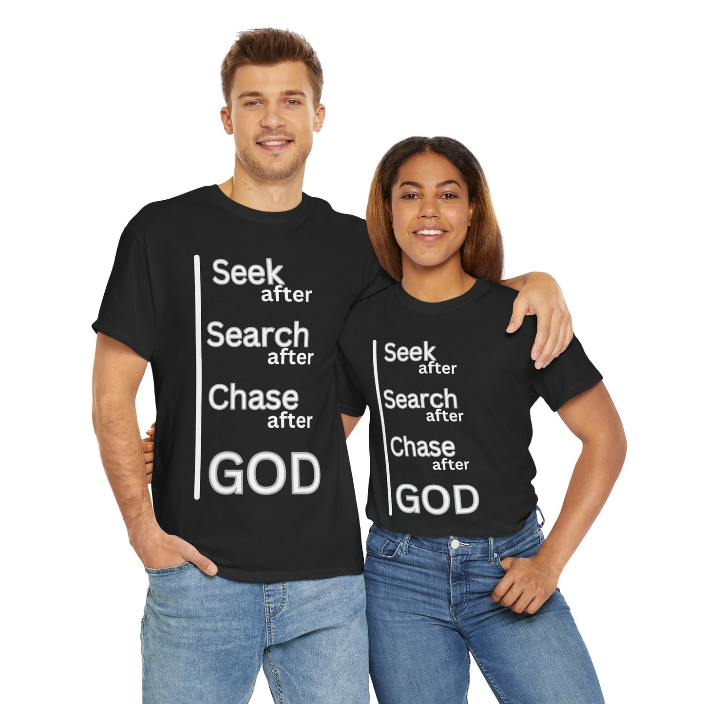 Seek After God Unisex Heavy Cotton Tee | Inspirational Faith Shirt