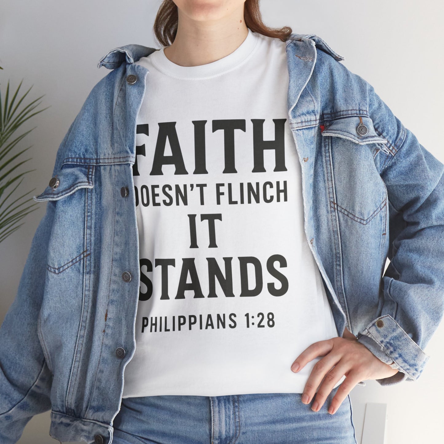 Faith Doesn't Flinch Unisex Heavy Cotton Tee