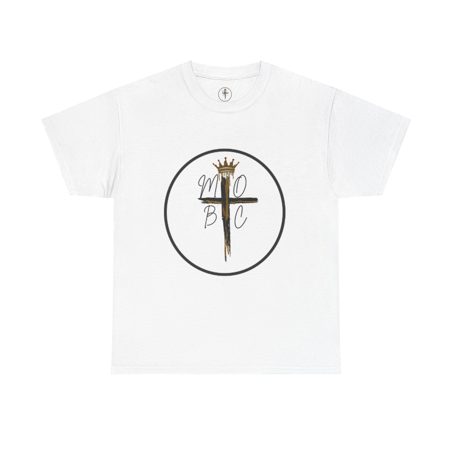 Inspirational Unisex Heavy Cotton Tee - Faith Cross Design