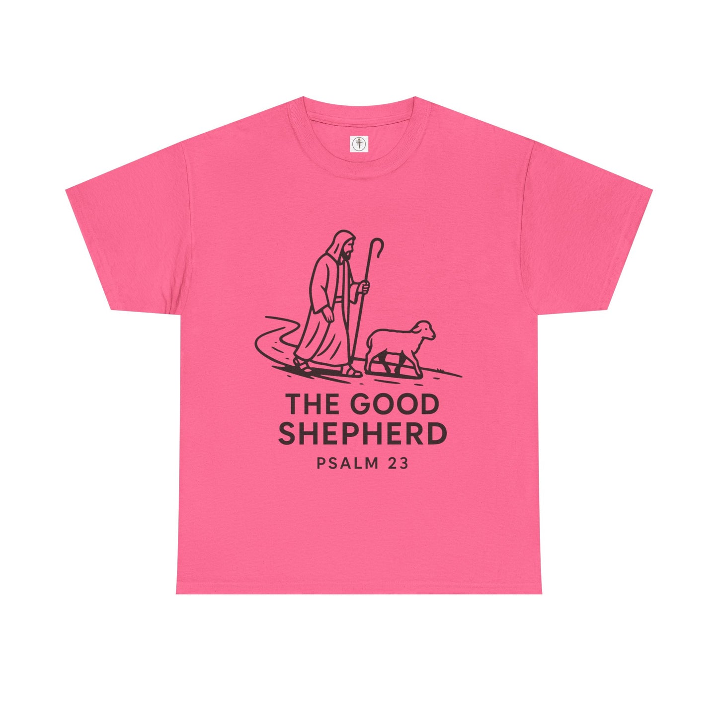 The Good Shepherd Unisex Heavy Cotton Tee - Psalm 23 Christian Graphic T-Shirt