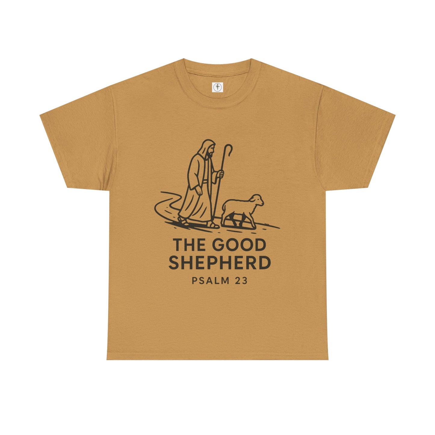 The Good Shepherd Unisex Heavy Cotton Tee - Psalm 23 Christian Graphic T-Shirt